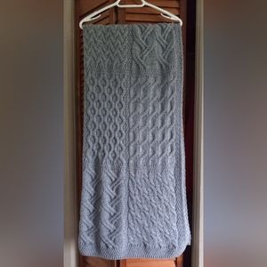 Kilronan Super Soft Merino Wool Throw (QVC Item #H218411, Ocean Grey)